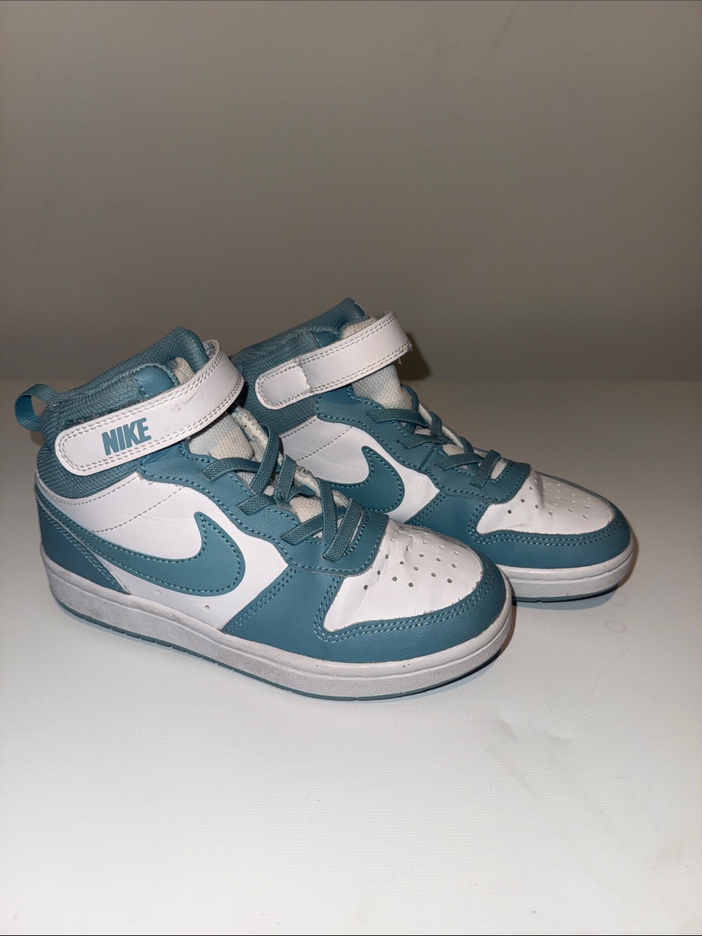 Nike Kids' High-Top Sneakers in Teal & White